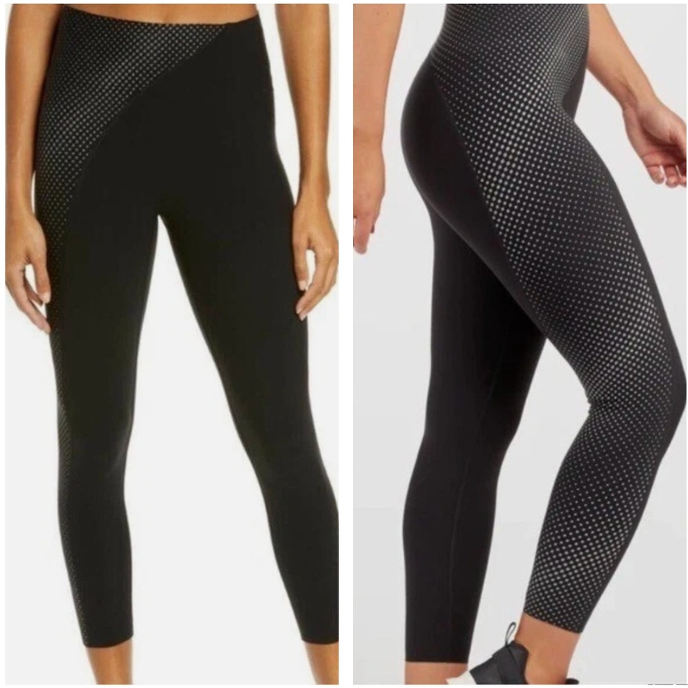LIKE NEW Spanx Asymmetrical Reflective‎ Leggings XS
